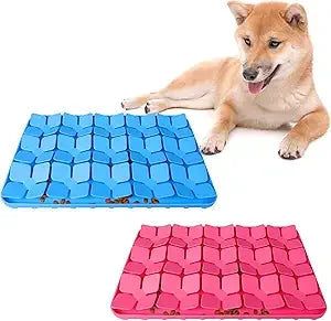 Snuffle Mat for Dogs,Premium Silicone Dog Food Mat 16“x16”Interactive Feed Game for Boredom,Encourages Natural Foraging Skills a