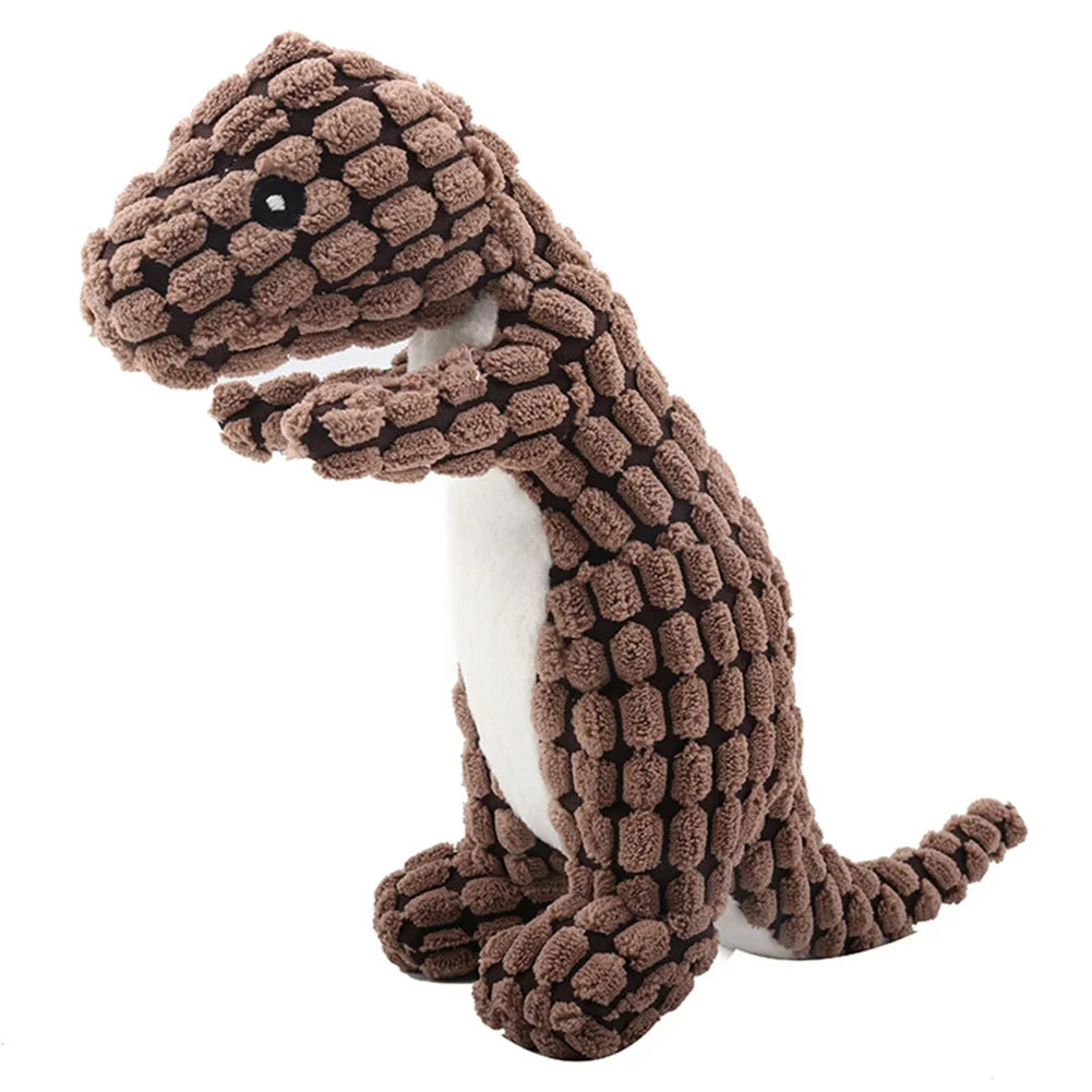 Dino Sounding Interactive Dog Toy Stuffed Plush Dog Toy Soft Pet Plush Toy for Aggressive Chewers