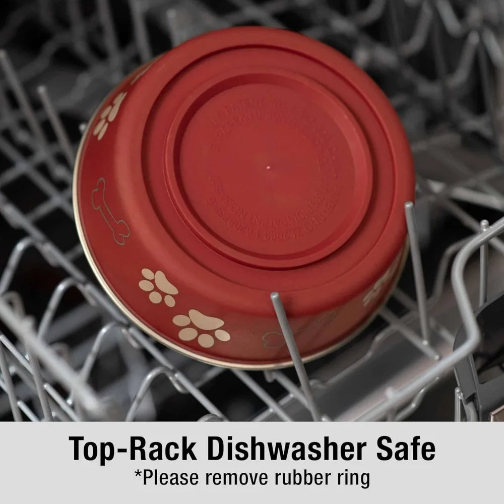 Dog Bowls- Stainless Steel Dog & Cat Bowls - Spill Proof Dog Food Bowl, Cat Bowl, Puppy Essentials & Pet Supplies Great f