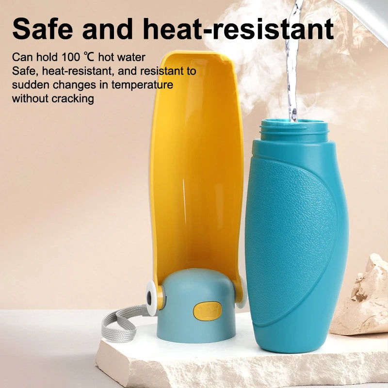 Portable Pet Water Dispenser Feeder Leak Proof With Drinking Cup Dish Bowl Outdoor Walking Hiking Travel Dog Water Bottle