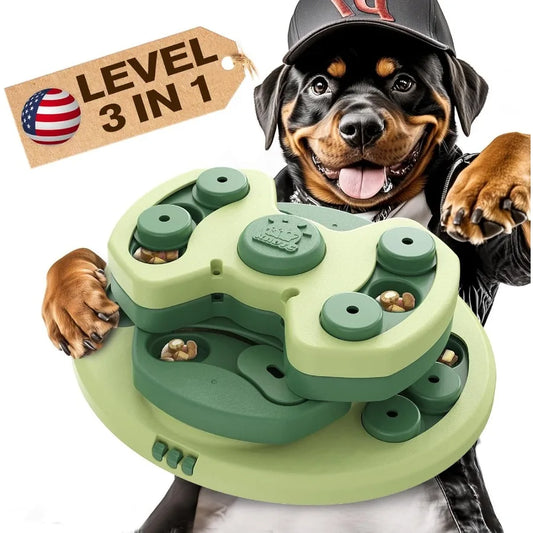 Dog Puzzle Toy for Small Medium Large Dogs Puppy Food Treat Toys Level 3 in 1 Interactive Mental Stimulation Brain Games