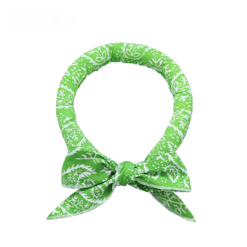 Pet Cooling Ice Scarf Cool Ice Towel Heatstroke Dogs Cats Ice Collar Adjustable Cat Collar Bib prevent heat stroke Dog Supplies