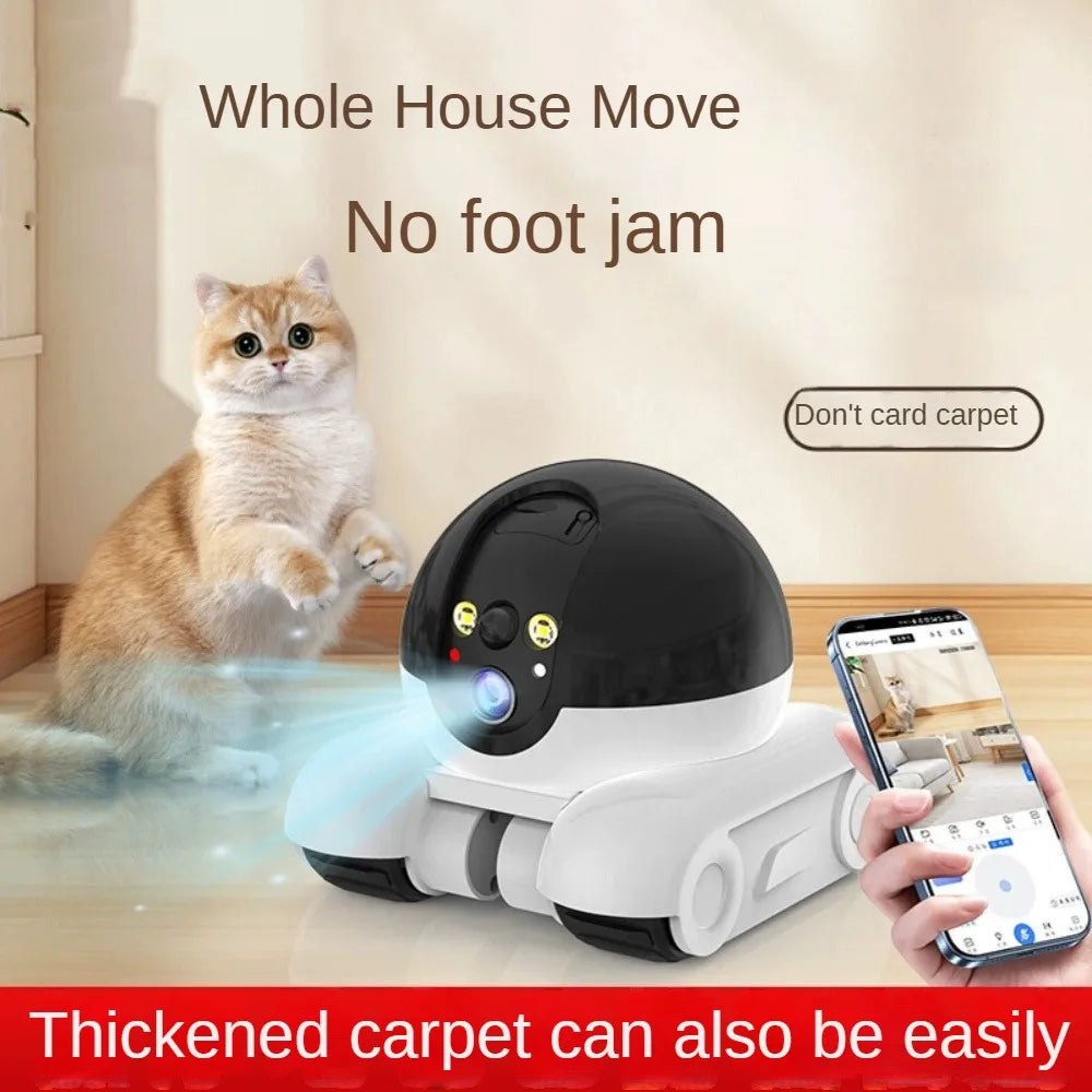 Smart Home Security4K PTZ Robot Two-way Audio Color Night Vision Surveillance Baby Pets Monitor Dual Lens  Camera Wireless Wifi