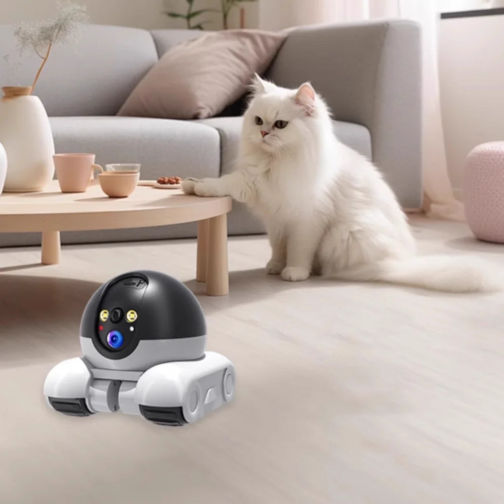 Smart Home Security4K PTZ Robot Two-way Audio Color Night Vision Surveillance Baby Pets Monitor Dual Lens  Camera Wireless Wifi