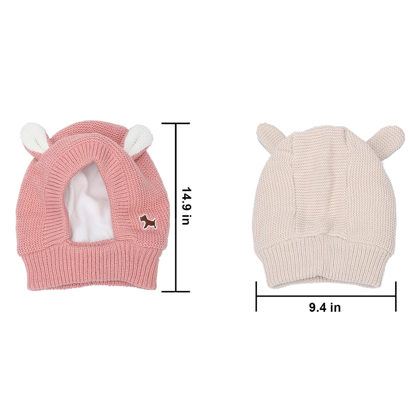 Knitted Hat Noise Protection Pet Ear Muffs Cover Winter Washable Dog Ear Protection Warmer For Medium Large Dogs Cats Pets Face