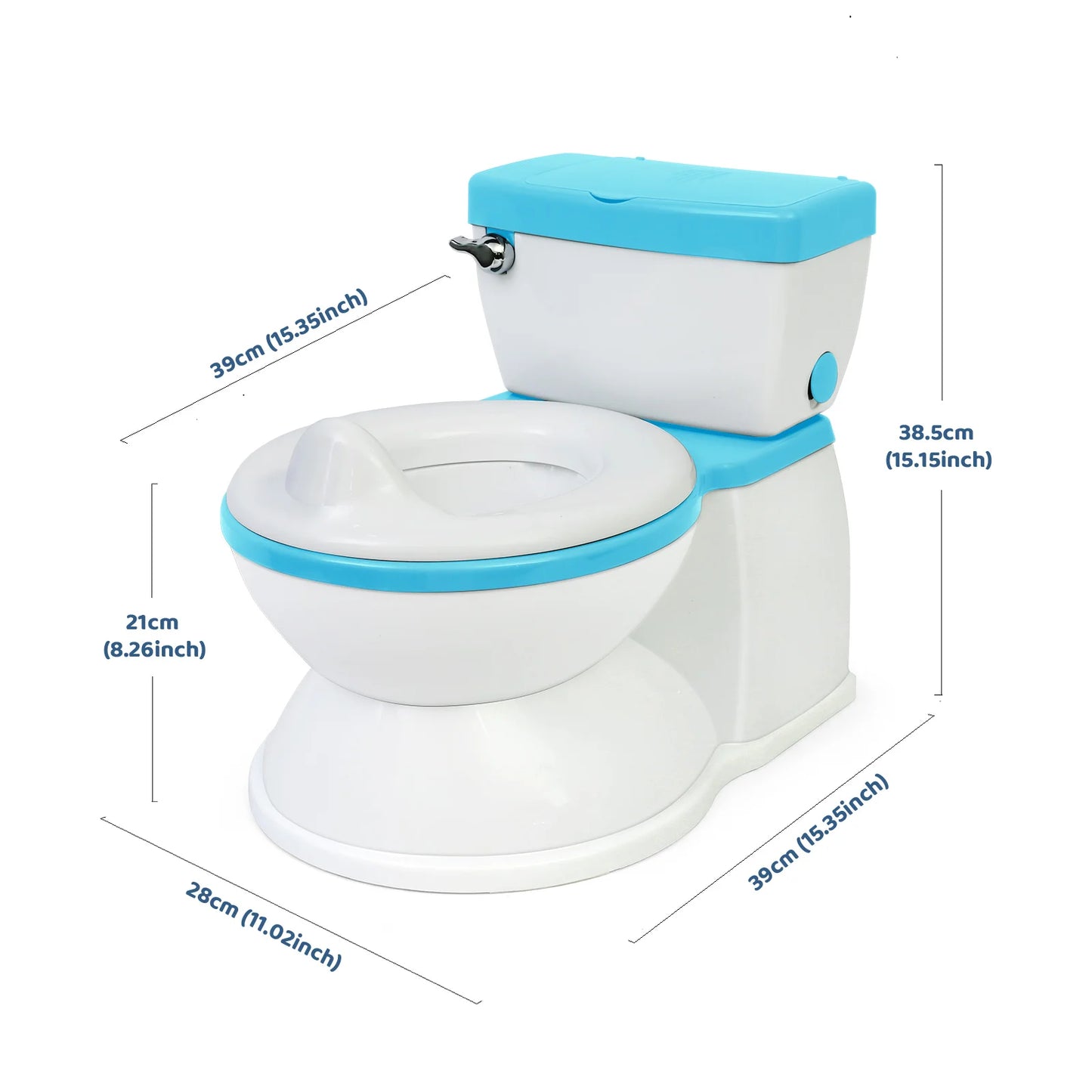 Baby Potty Toilet Real Feel 2-in-1 with Wipes Storage Removable Seat Children's Simulation Training Easy to Clean Assemble