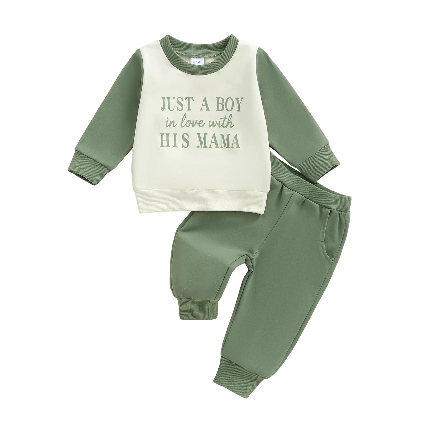 Infant Unisex Autumn Clothes Set with Cute Printed Top and Comfortable Elastic Waist Pants for Toddlers 2 Piece Outfit