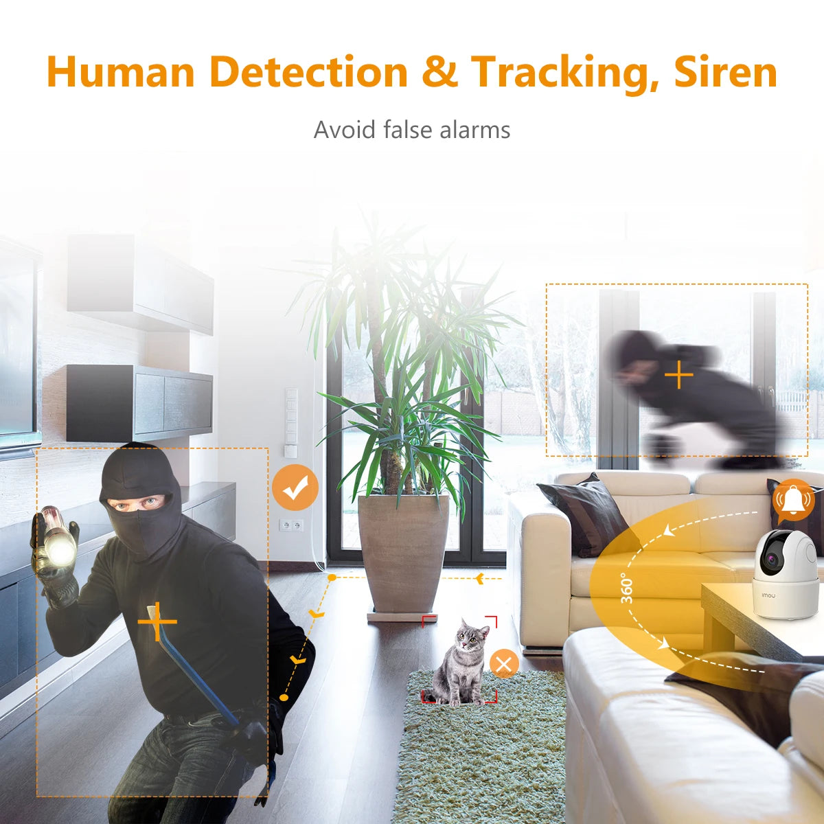 2PCS IMOU Ranger 2C 4MP Wifi Camera Two-way Talk Surveillance Security 360° PTZ Protection Night Vision Smart Tracking Camera