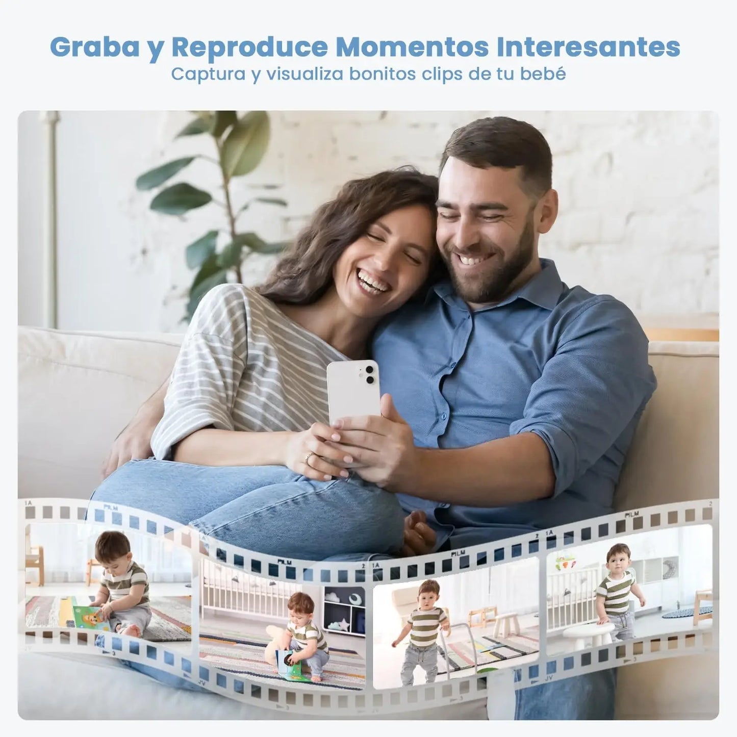 ieGeek 5" 2K/3MP Baby Surveillance Camera, 360° PTZ Baby Monitor with Camera and Dual Screen Preview, Motion Detection