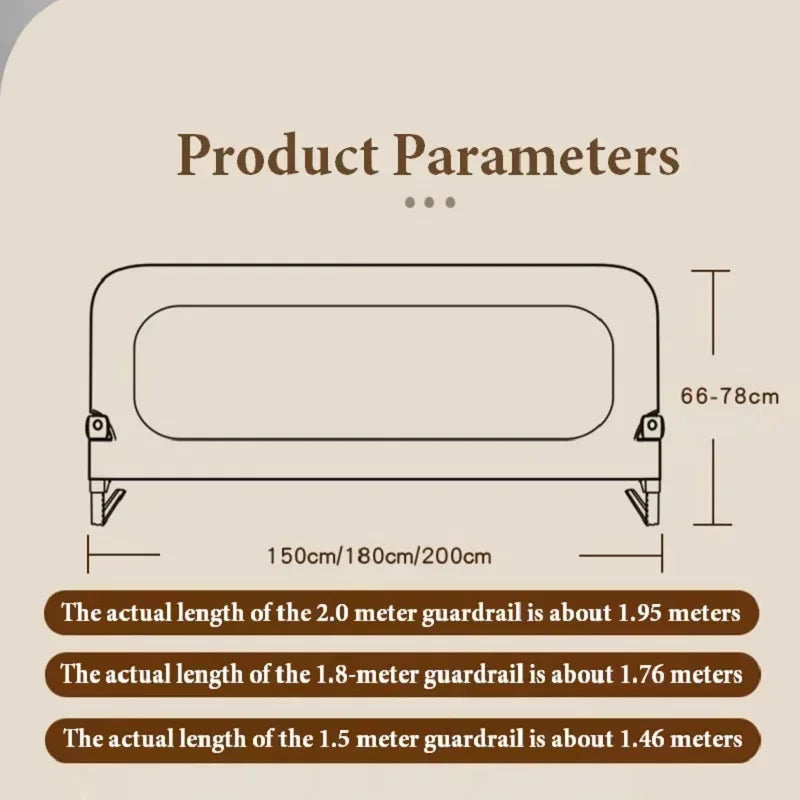 Bed Guard Rail for Toddlers Adjustable Folding Up Portable Bed RailingToddler Bed Rails Guard for Twin Queen King Full Size Beds