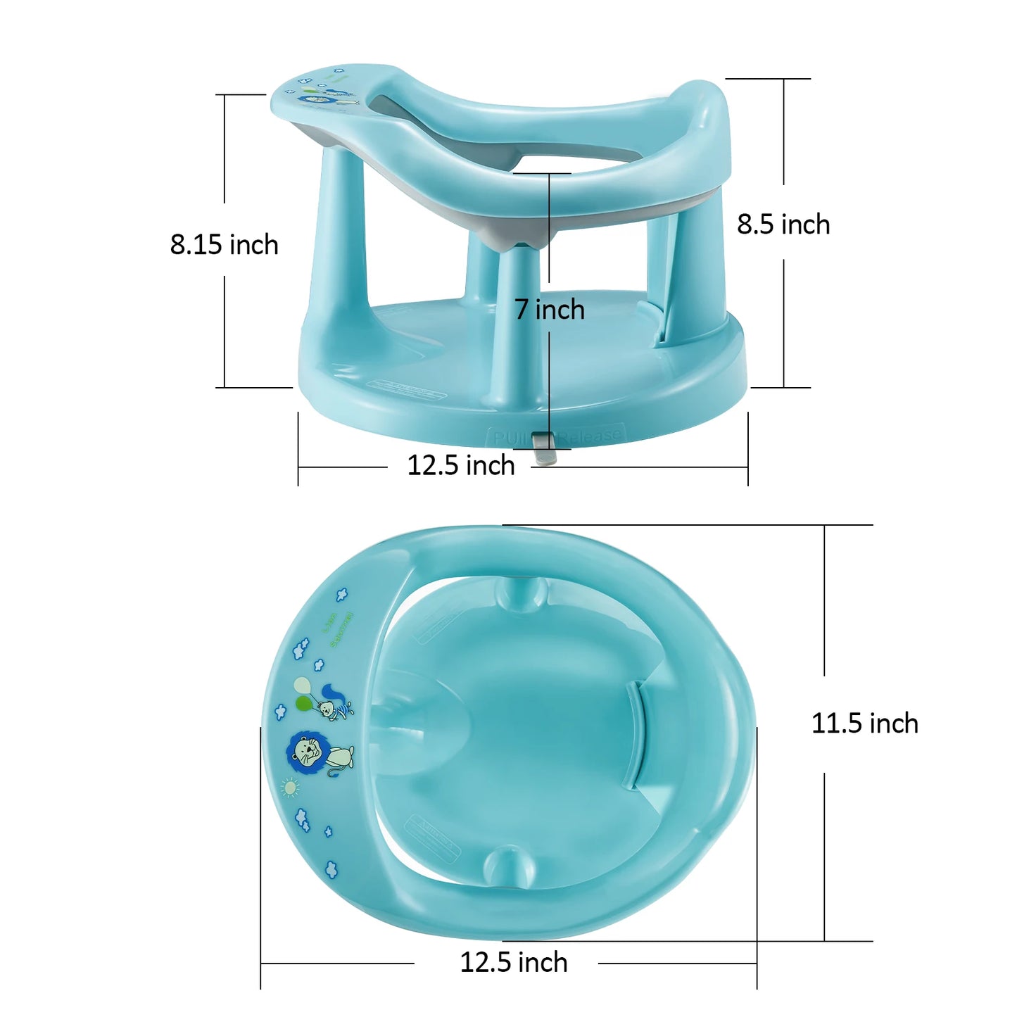 Baby Bath Seat,Baby Bath Chair, Newborn Shower Seat Bathtub Seat Cushion Children's Wrap-Around Shower Chair for 6 Months&Up (Cy