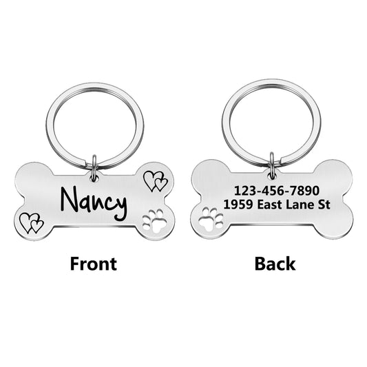 1pc Creative love Customized Name Personalized Dog Tags Customized Dog Collar With Name For Puppy