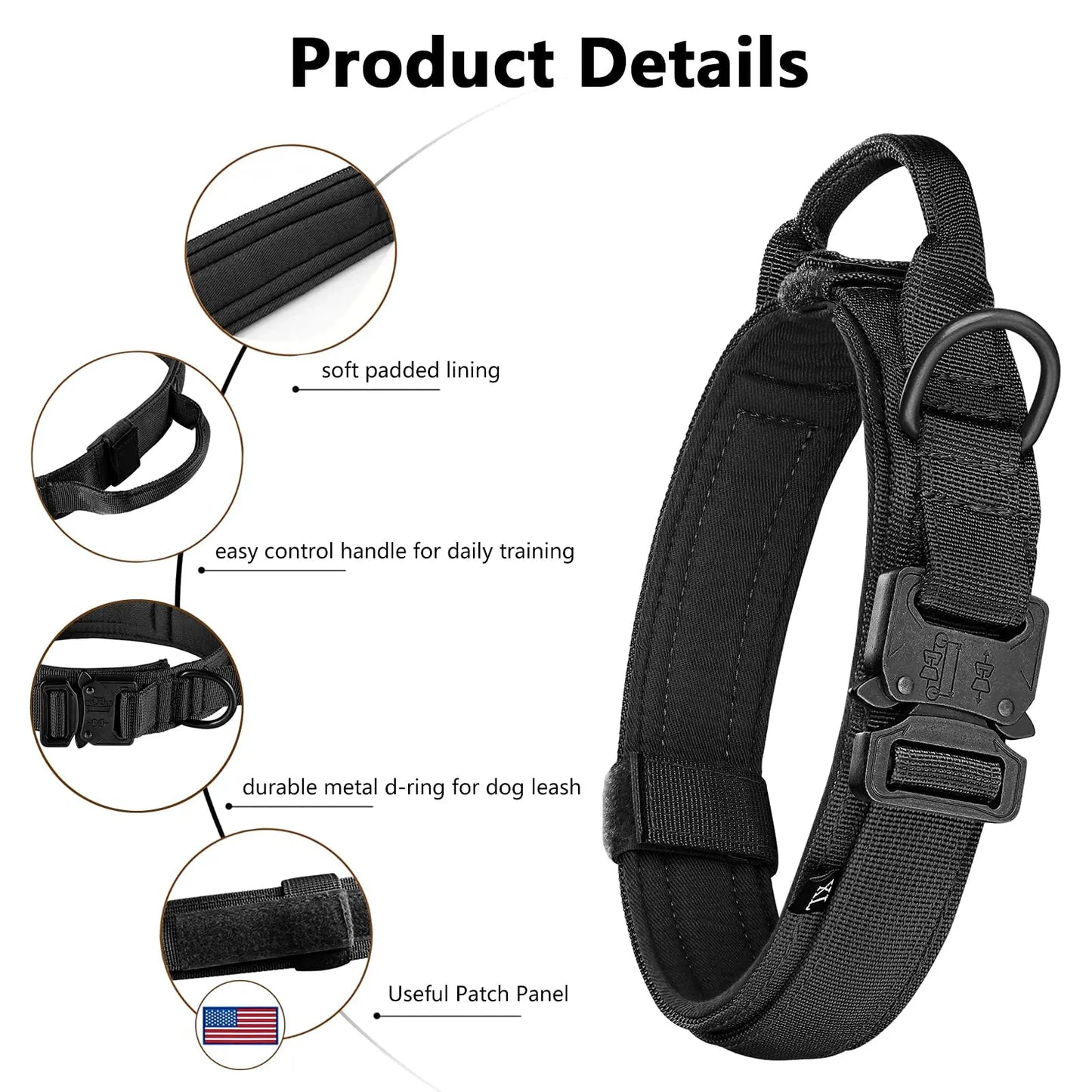 Tactical Dog Harness Collar Leash Molle Pouches For Medium Large Dogs Pet German Shepherd Training Walking Vest Dog Harnesses