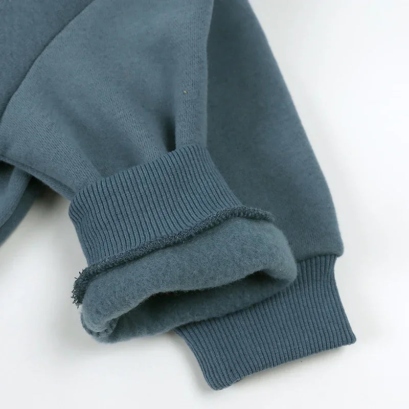 2024 Newborn Baby Winter Warm Romper Solid Pocket Hooded Bear Thick Clothes 0-24M Infant  Boy Girl Outfits Bodysuit