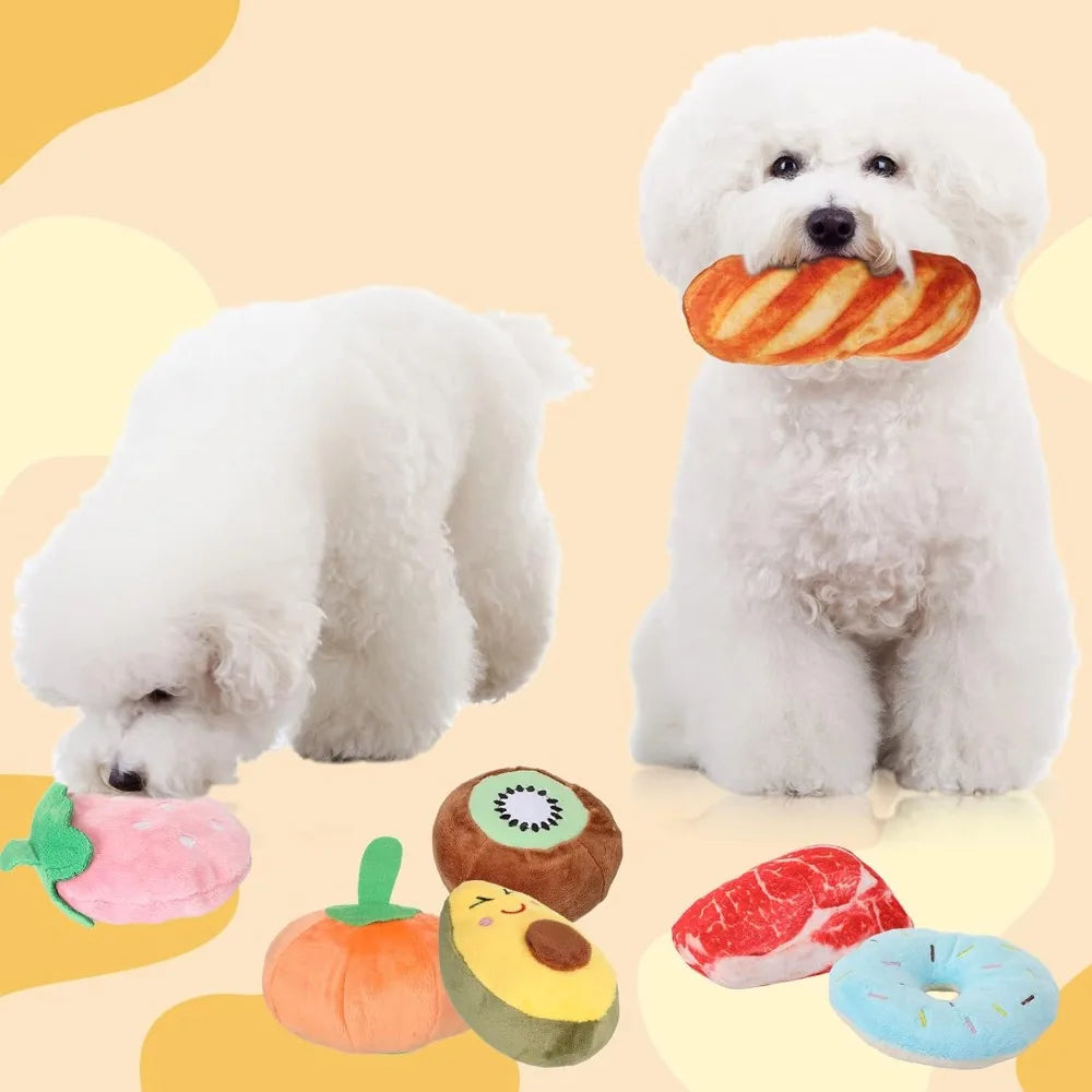 80 Pcs Dog Squeaky Toys Bulk for Small Puppy Dog Stuffed Plush Chew Toys Small Medium Dogs PET Toys with Squeakers for P