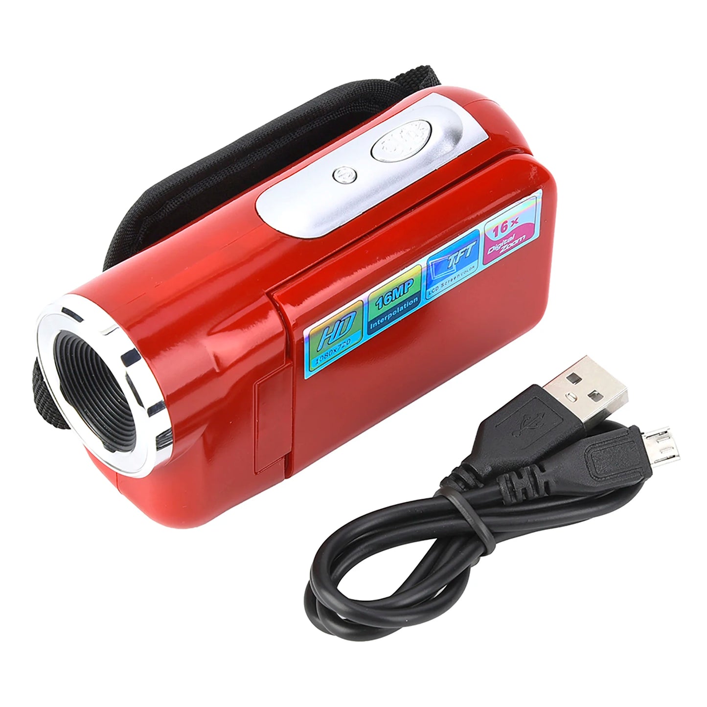 Portable Children Kid HD Digital Video Camera Camcorder with TFT LCD Sceen Rechargeable Memory SD Cardfor Travel Learning Family