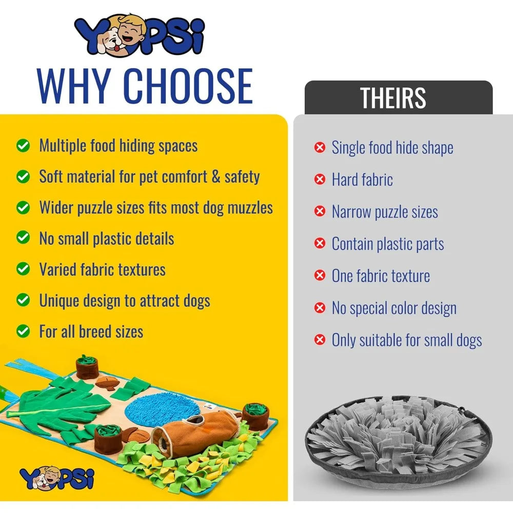 Snuffle Mat for Dogs Large Breed 39.4''x23.6''- Interactive Dog Toys for Boredom - Sniff mat - Mental Stimulation - Enrichment T