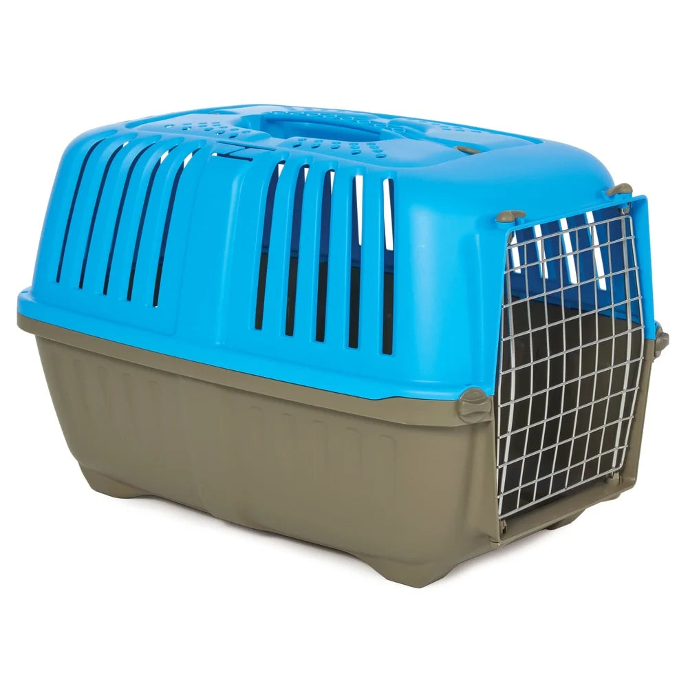 Portable 24 Inch Hard Sided Pet Carrier Small Dogs Cats with Metal Door Easy Assembly Travel Pet Transport
