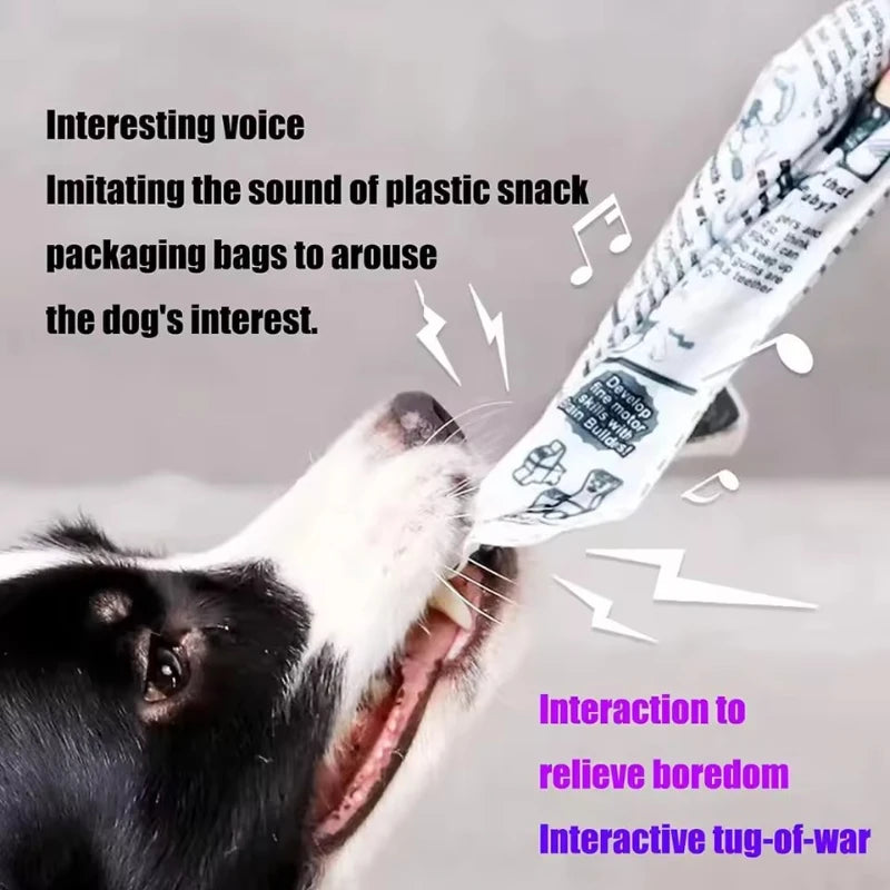 Tearproof Newspaper Dog Toys Funny Ringing Paper Dog Chew Toy Interactive Bite-Resistant Puppy Squeak Toys Dog Supplies