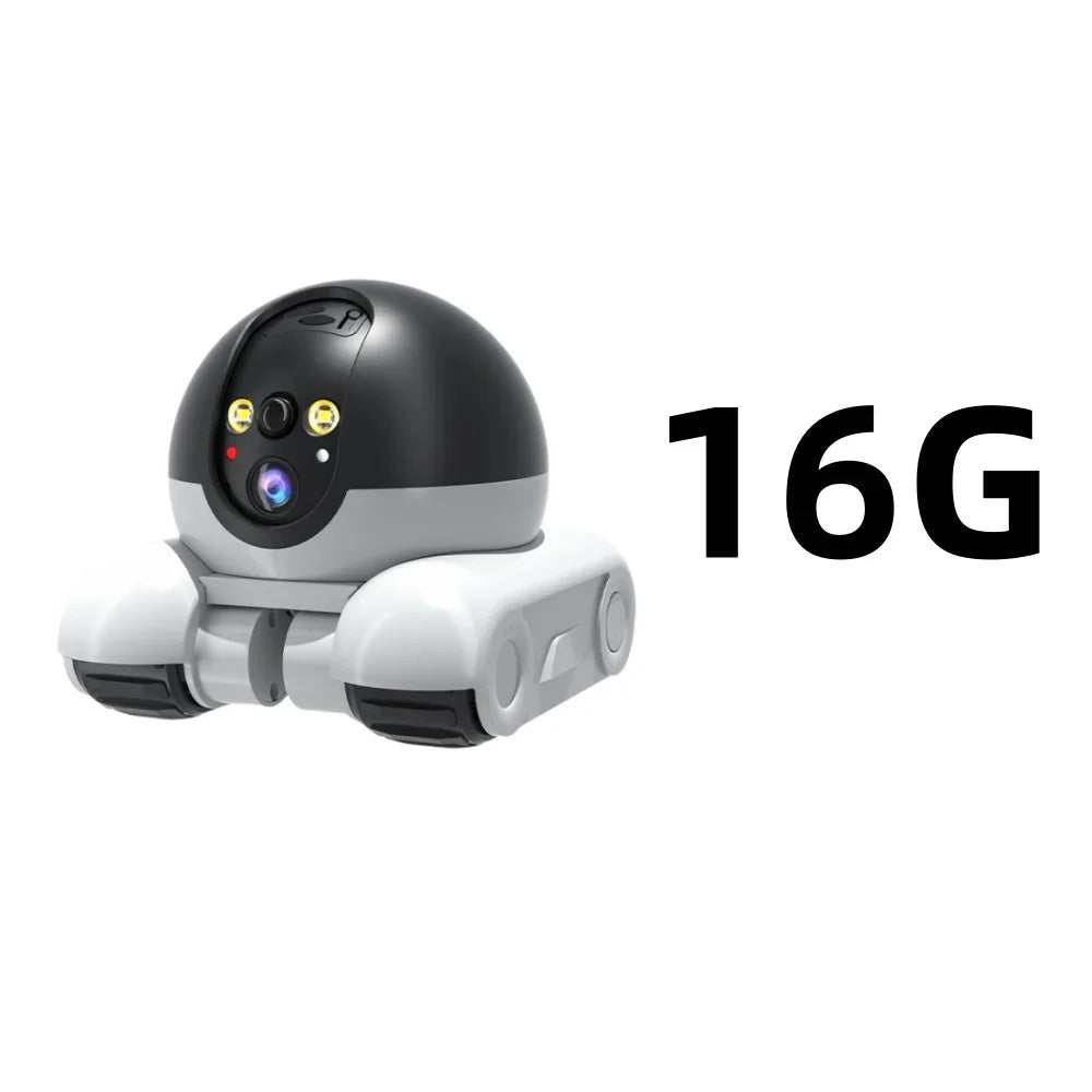 Smart Home Security4K PTZ Robot Two-way Audio Color Night Vision Surveillance Baby Pets Monitor Dual Lens  Camera Wireless Wifi