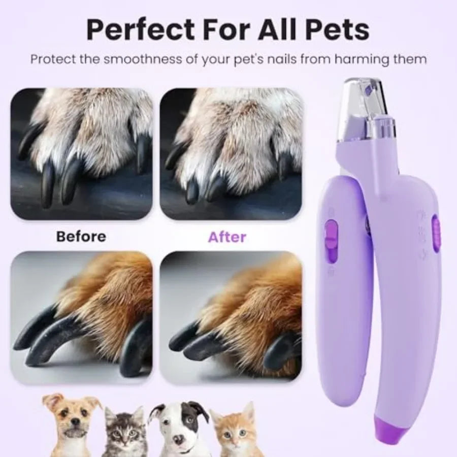 Professional Dog and Cat Nail Clippers with Powerful Safety Guard and Builtin Nail File for Large to Medium Breeds Prevents Ove