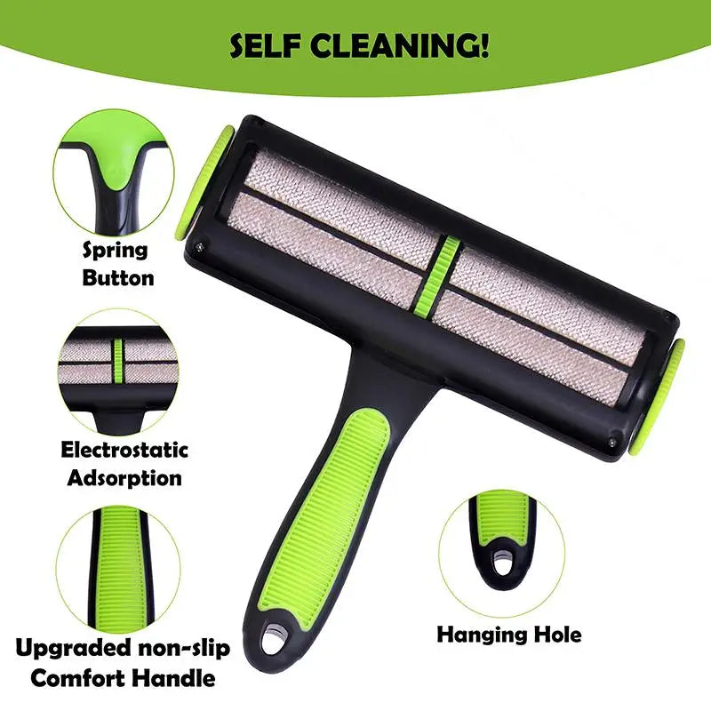 Pet Removes Hairs Cat and Dogs Green Cleaning Brush Fur Removing Animals Hair Brush Couch Sofa Carpets Clothing Combs Supplies