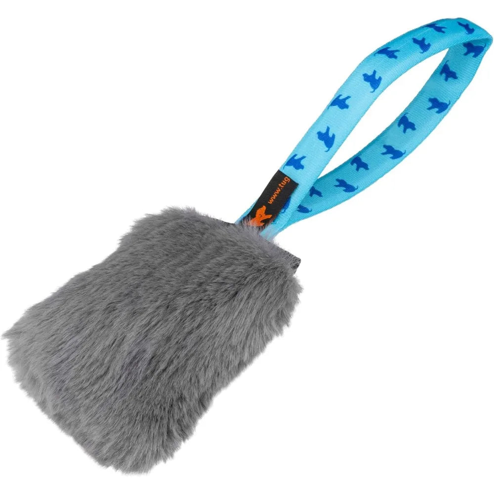 Tug-E-Nuff Faux Rabbit Fur Pocket Squeaker | Durable Dog Tug Toy | Ideal for Interactive Dog Training and Dogs of All Ages | Mad