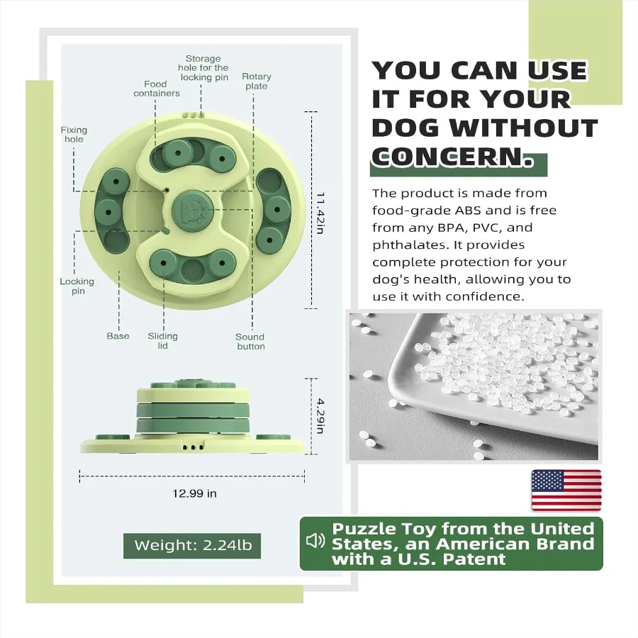 Dog Puzzle Toy for Small Medium Large Dogs Puppy Food Treat Toys Level 3 in 1 Interactive Mental Stimulation Brain Games