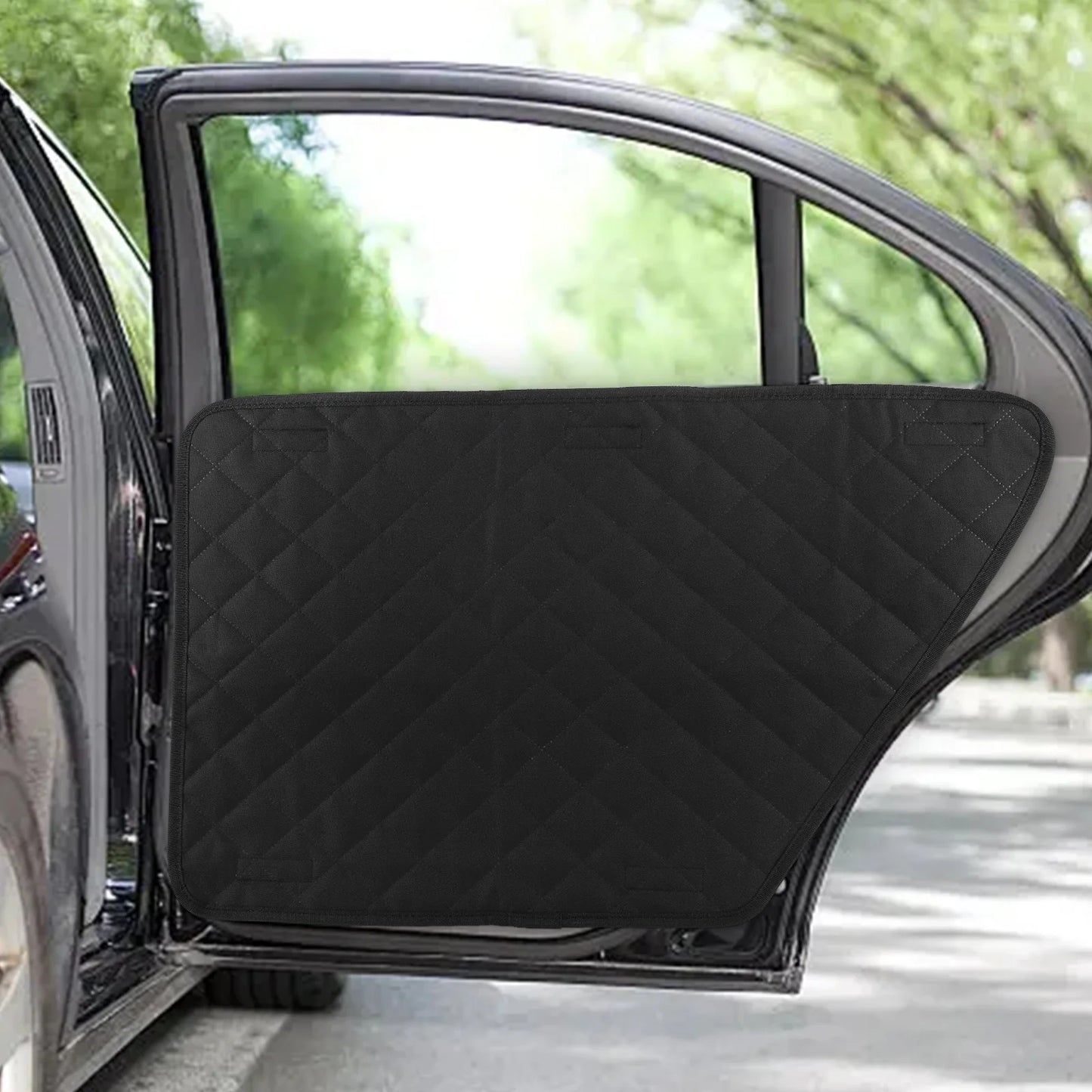 2Pcs Oxford Waterproof Car Door Protector Dog Anti-Scratch Car Interior Cover Washable Car Door Protect Mats for Car Truck & SUV