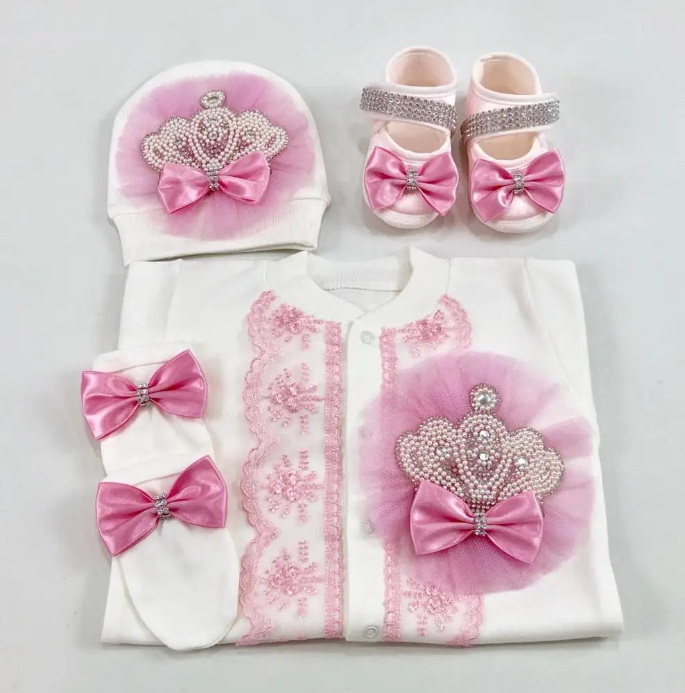 Newborn Baby Boy Outfits Kids Clothing Real Cotton Infant0 Products Shirt Pants Mittens Receiving Blanket