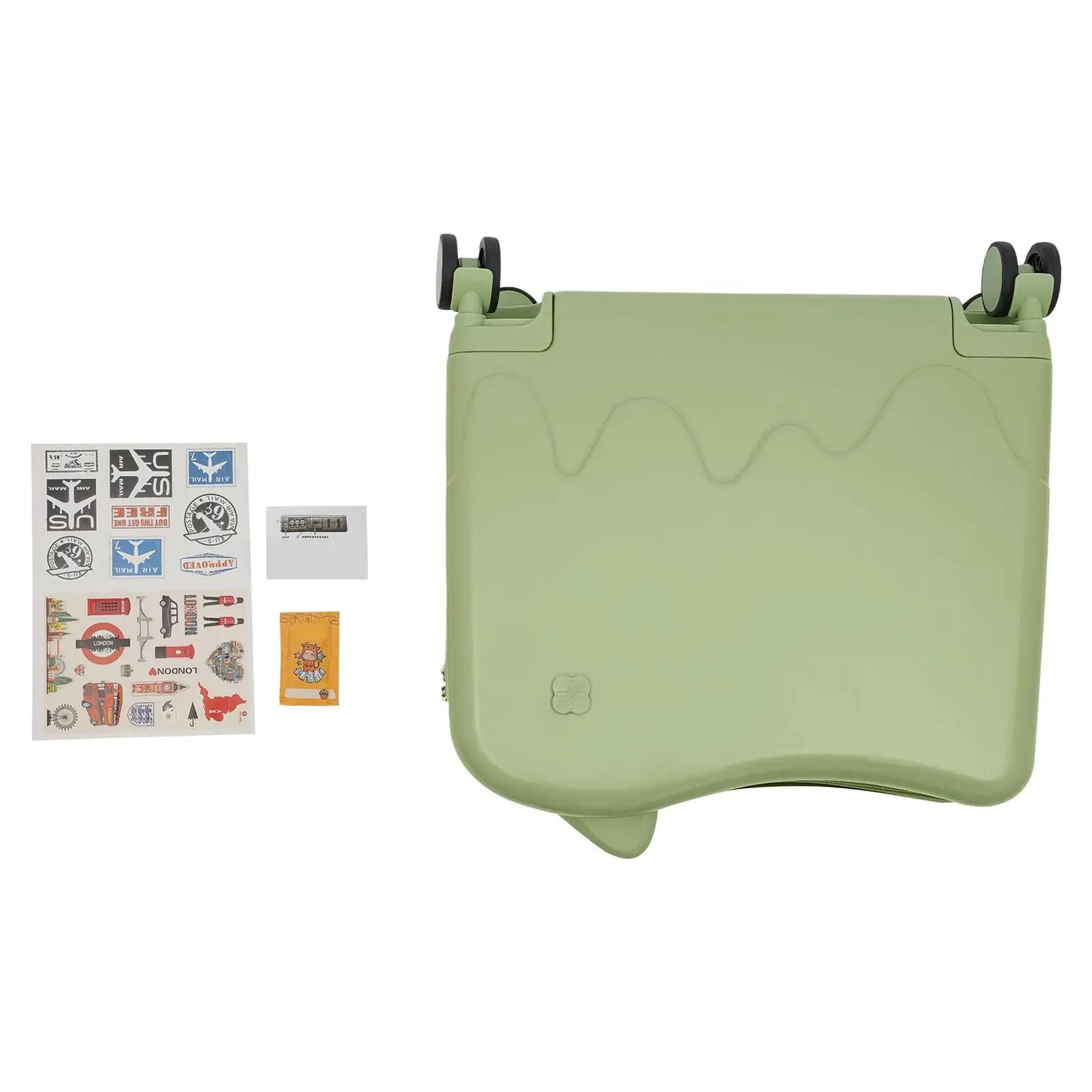 18" Kids Carry On Luggage, Ride-On Kids' Suitcase with Double Spinner Wheels, Cute Lightweight Tow-Along Luggage with Password L