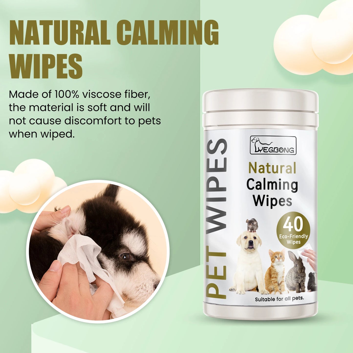 1-4PCS Pet Cleaning Wipes for Dogs and Cats Gently Remove Dirt Earwax Eye Stains and Mites Suitable for Daily Full Body Care