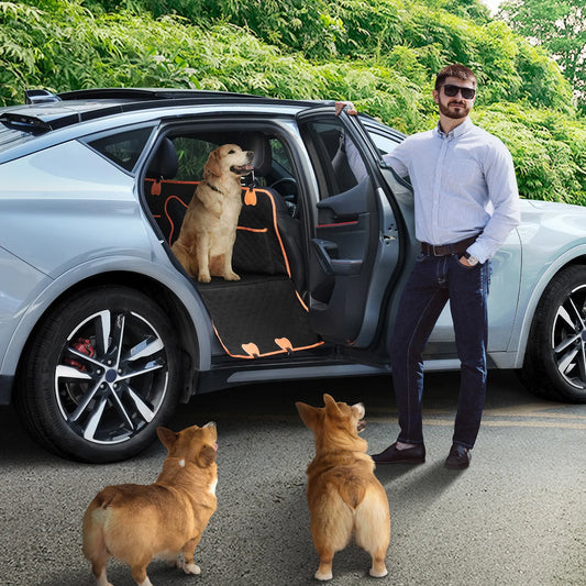 (Clearance Deal) Dog Car Seat Cover Foldable Dog Car Seat Cushion 60*30inch Black Dog Car Seat Cover Black