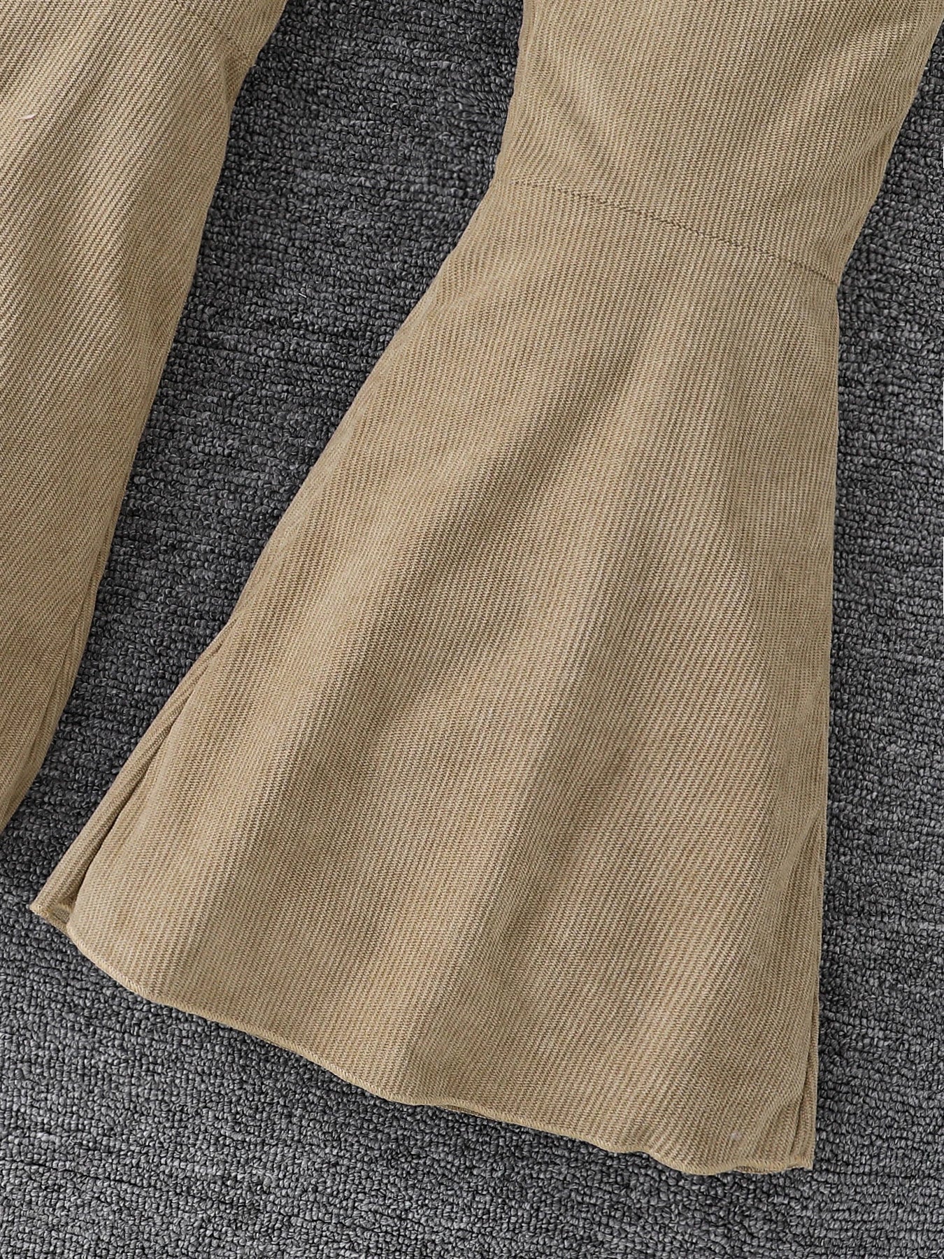 Autumn and winter girls' clothing 3-piece set with stand-up collar and down jacket   solid color vest   casual long pants set