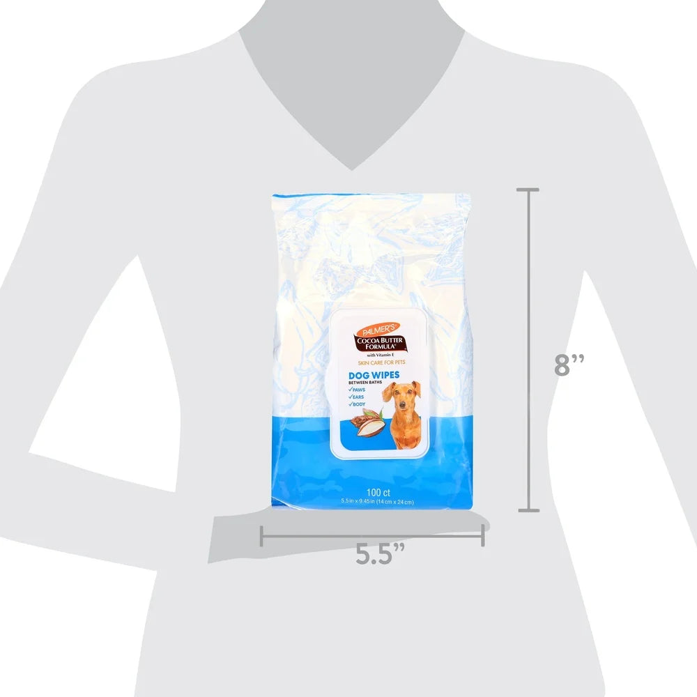 Refreshing Dog Wipes with Coconut Oil and Vitamin E 100 Count Gentle Cleansing Solutions Pets Pre-Moistened Skin Care