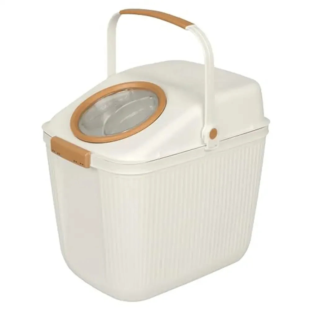 Eco-Friendly Airtight Pet Food Storage Container 25lb Capacity Lightweight Durable Design Convenient Scoop Opening Bird Seed