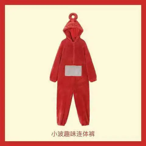 Adults Kids Onesies Soft Long Sleeves Pajamas Dipsy Tinky Winky Po Lala Costumes Home Clothes Women Unisex Homewear Jumpsuit