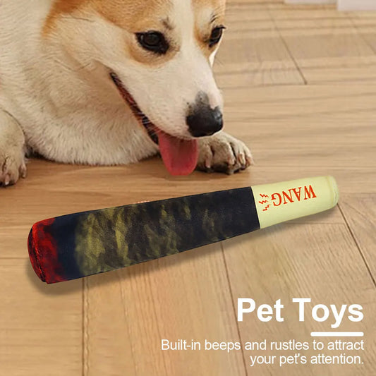 Interactive Dog Sound Toy Simulation Cigar Plush Pet Toy Fun Novelty Dog Toy Creative Chew Toy for Small Medium Large Dogs
