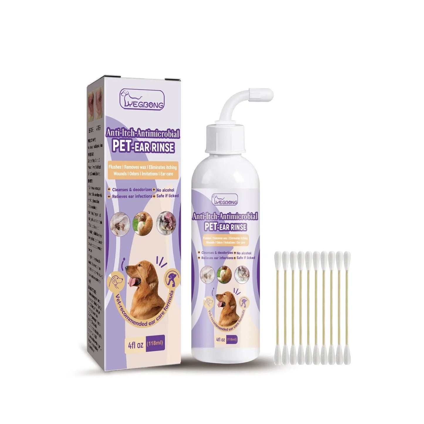 Pet Ear Wash Cats And Dogs Ear Water Cleaning Ear Mite Ear Drops Ear Drops Department Care Pet Cleaning Products