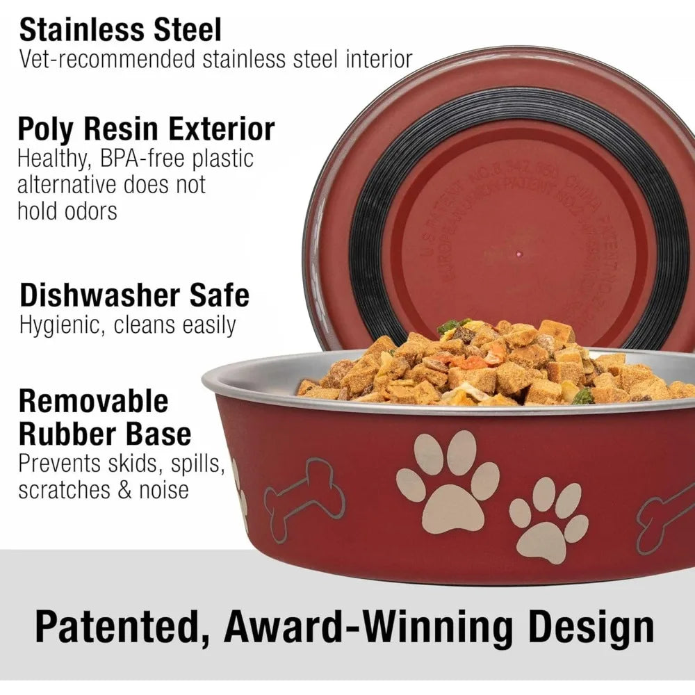 Dog Bowls- Stainless Steel Dog & Cat Bowls - Spill Proof Dog Food Bowl, Cat Bowl, Puppy Essentials & Pet Supplies Great f