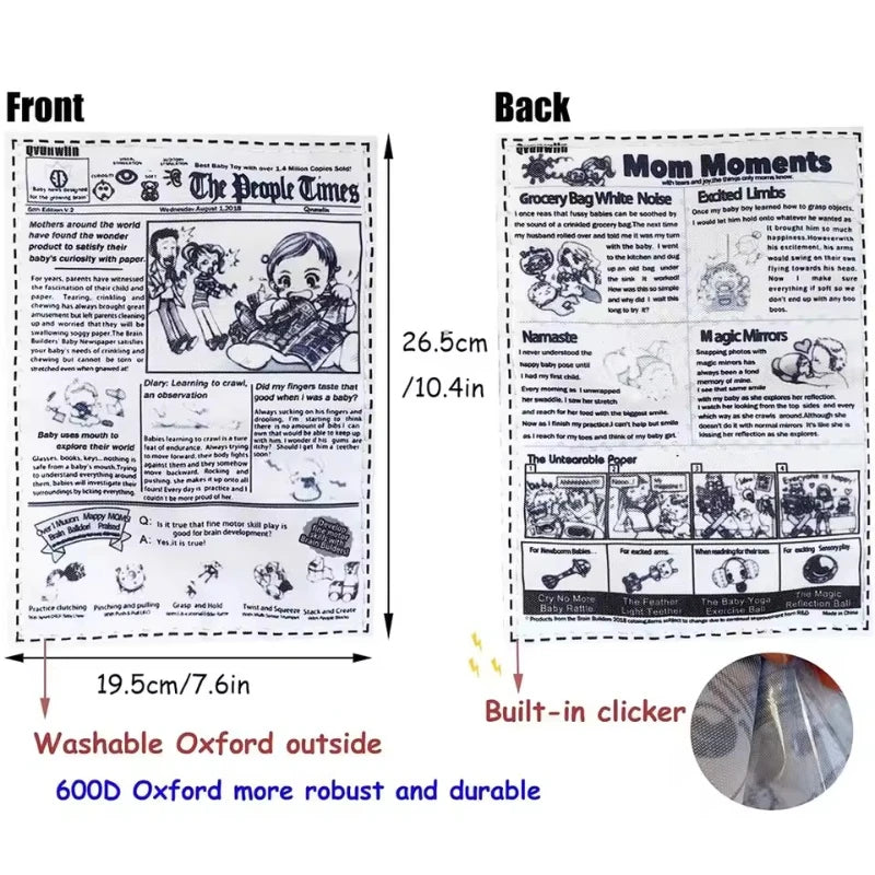 Tearproof Newspaper Dog Toys Funny Ringing Paper Dog Chew Toy Interactive Bite-Resistant Puppy Squeak Toys Dog Supplies