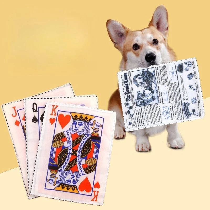 Tearproof Newspaper Dog Toys Funny Ringing Paper Dog Chew Toy Interactive Bite-Resistant Puppy Squeak Toys Dog Supplies