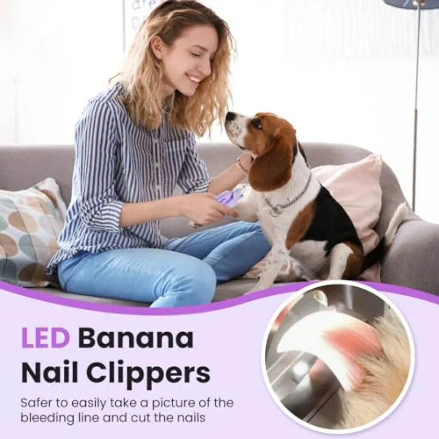 Professional Dog and Cat Nail Clippers with Powerful Safety Guard and Builtin Nail File for Large to Medium Breeds Prevents Ove