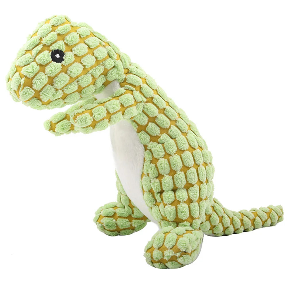 Dino Sounding Interactive Dog Toy Stuffed Plush Dog Toy Soft Pet Plush Toy for Aggressive Chewers