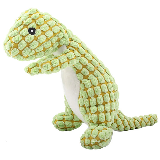 Dino Sounding Interactive Dog Toy Stuffed Plush Dog Toy Soft Pet Plush Toy for Aggressive Chewers