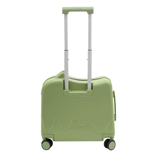 18" Kids Carry On Luggage, Ride-On Kids' Suitcase with Double Spinner Wheels, Cute Lightweight Tow-Along Luggage with Password L