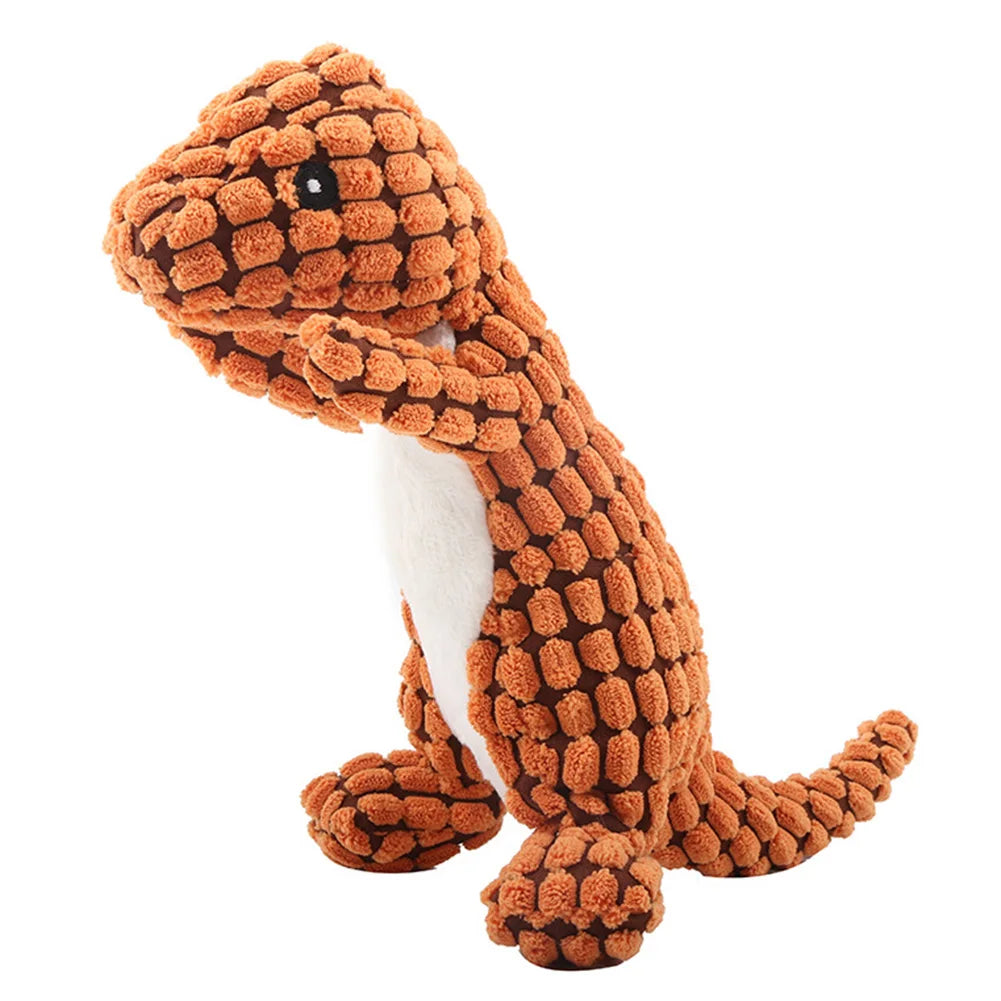 Dino Sounding Interactive Dog Toy Stuffed Plush Dog Toy Soft Pet Plush Toy for Aggressive Chewers