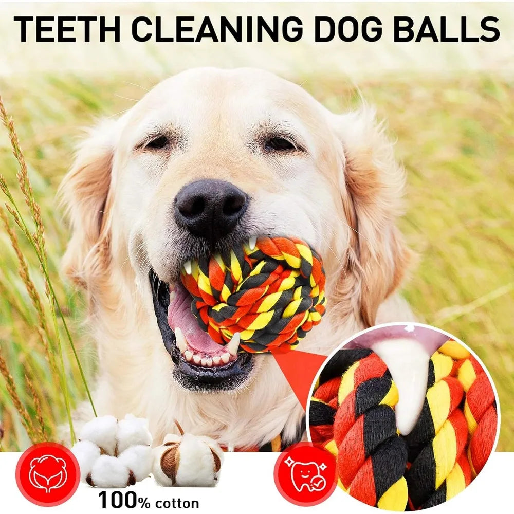 "Sharlvoy XL Dog Chew Toys for Aggressive Chewers, Durable Balls for Large Dogs, Heavy Duty Toys, Squeaky Toys for Small Dogs"