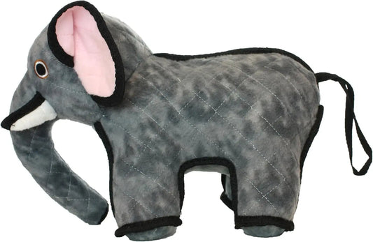 World's Tuffest Soft Dog Toy- Zoo Elephant -Multiple Layers. Made Durable, Strong & Tough. Interactive Play (Tug, Toss &