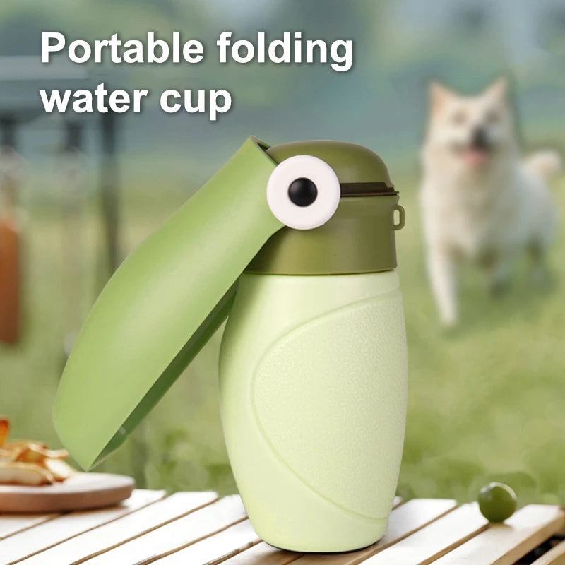 Portable Pet Water Dispenser Feeder Leak Proof With Drinking Cup Dish Bowl Outdoor Walking Hiking Travel Dog Water Bottle